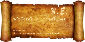 Móczár Erzsébet névjegykártya