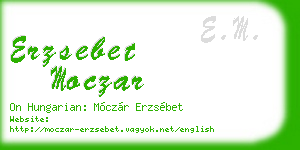 erzsebet moczar business card