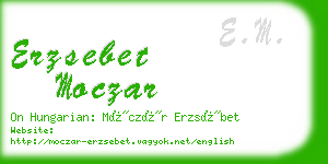 erzsebet moczar business card